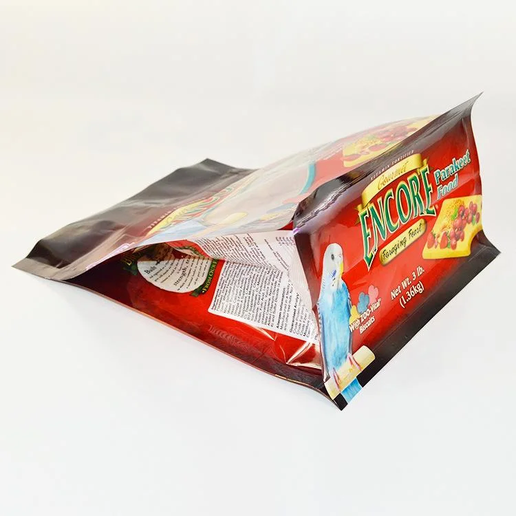 China Supplier Customized OEM Design Plastic Packaging Bag Gusset Bag Pet Food Packing Cat Dog Bird Food Packaging